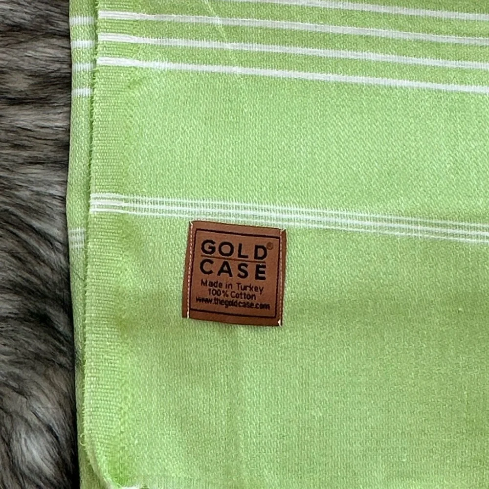 Gold Case Cotton Striped Turkish Towel